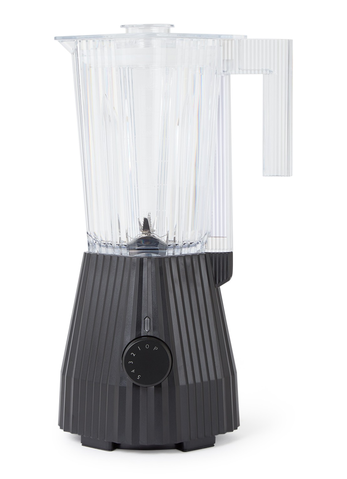 Alessi Plissé blender 1,5 liter MDL09B - voorkant zwart