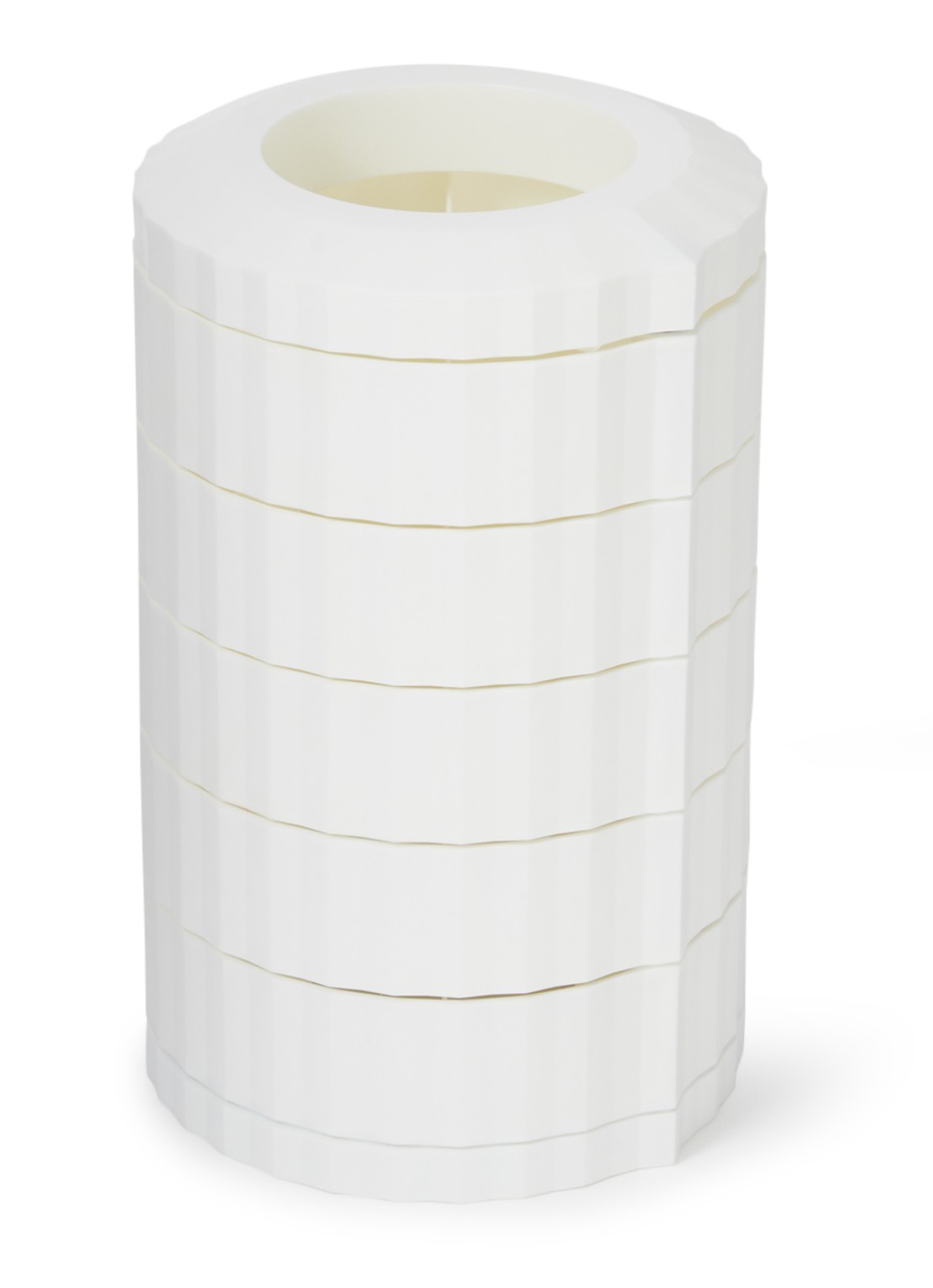 Alessi Plissé koffiecapsule houder 23,7 cm - voorkant wit