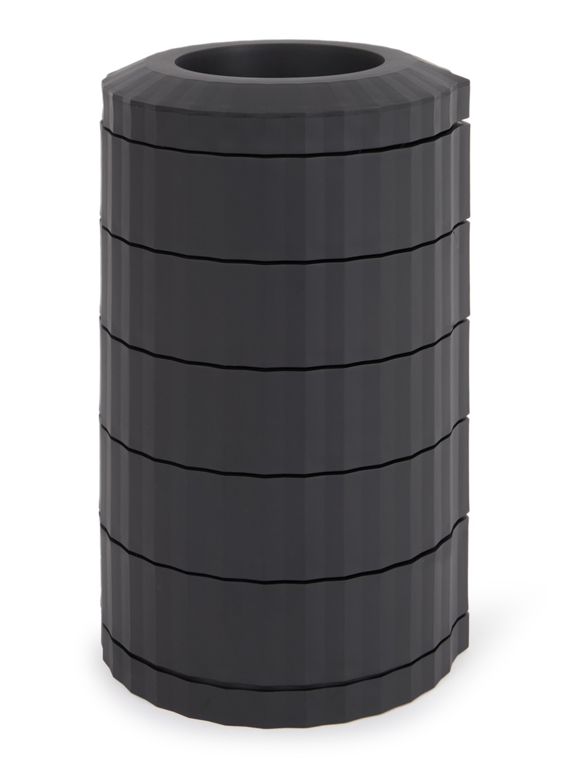 Alessi Plissé koffiecapsule houder 23,7 cm - voorkant zwart