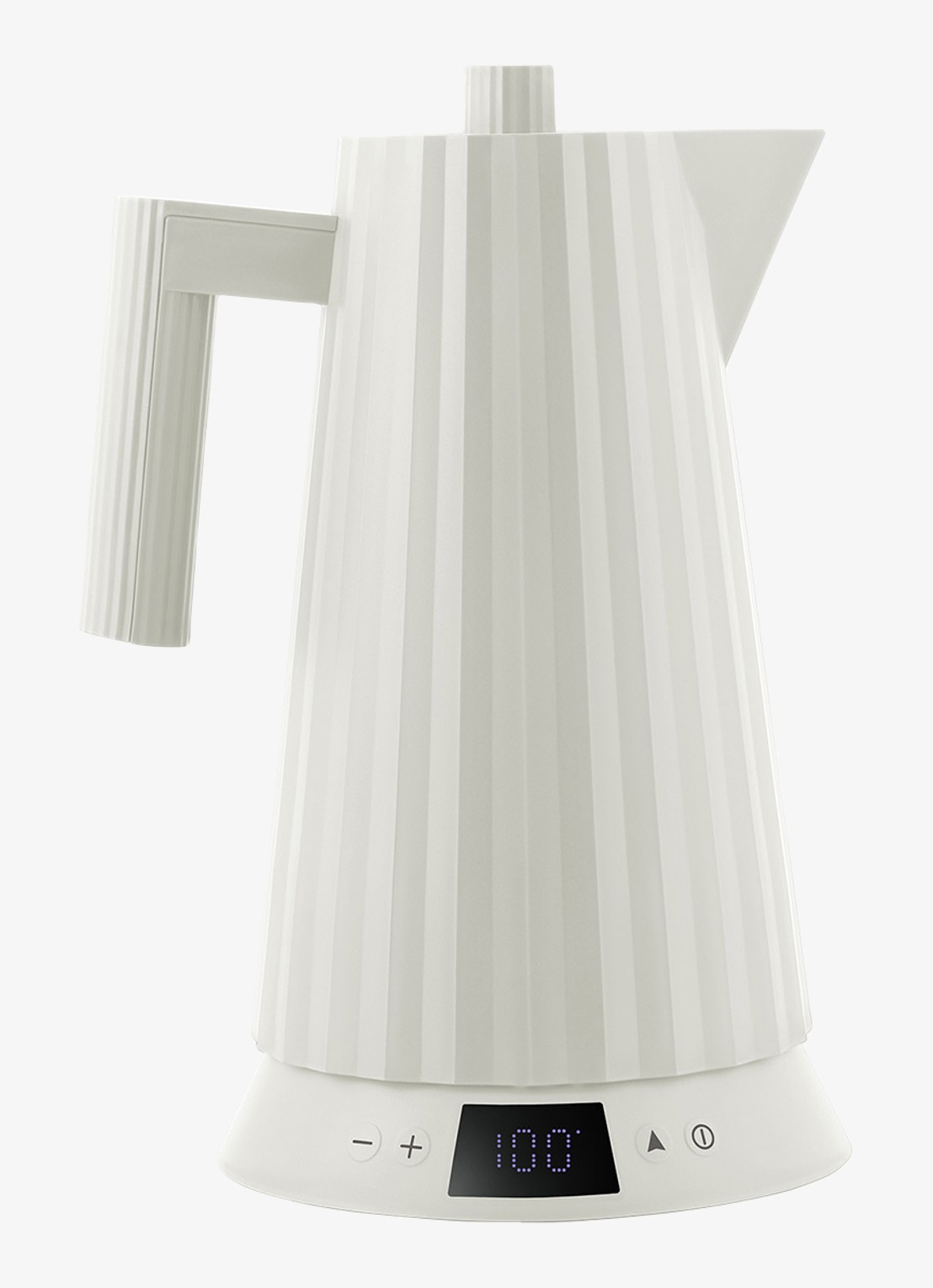 Alessi Plissé Waterkoker 1,7 liter MDL21 W - voorkant 5 wit