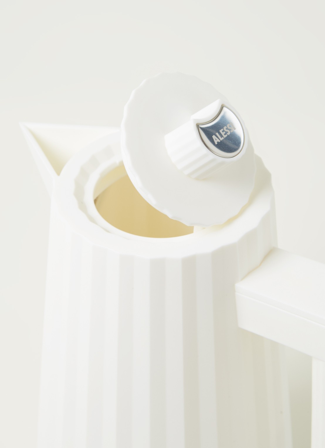 Alessi Plissé waterkoker 1,7 liter - detail wit