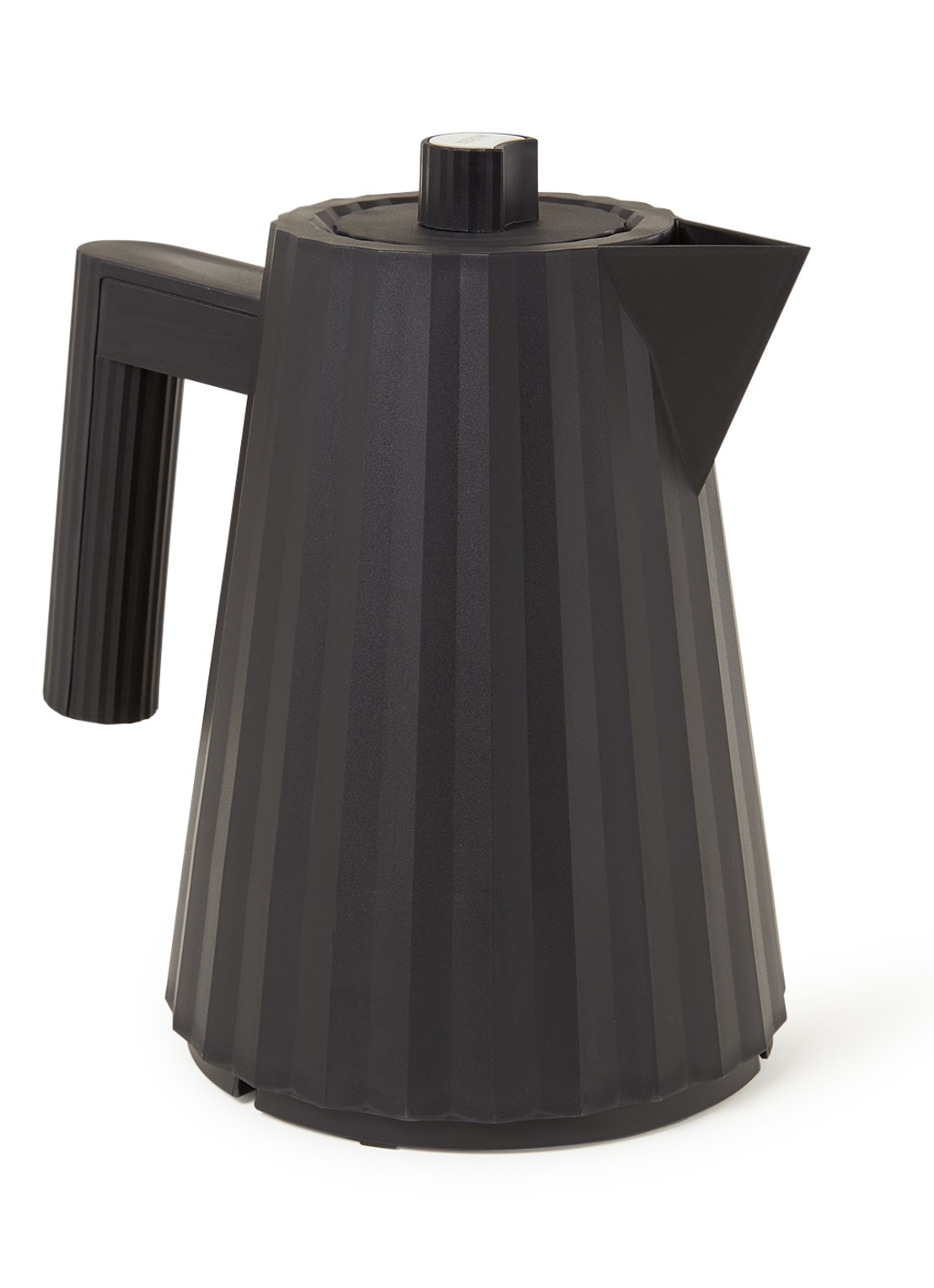 Alessi Plissé waterkoker 1 liter - voorkant 2 zwart