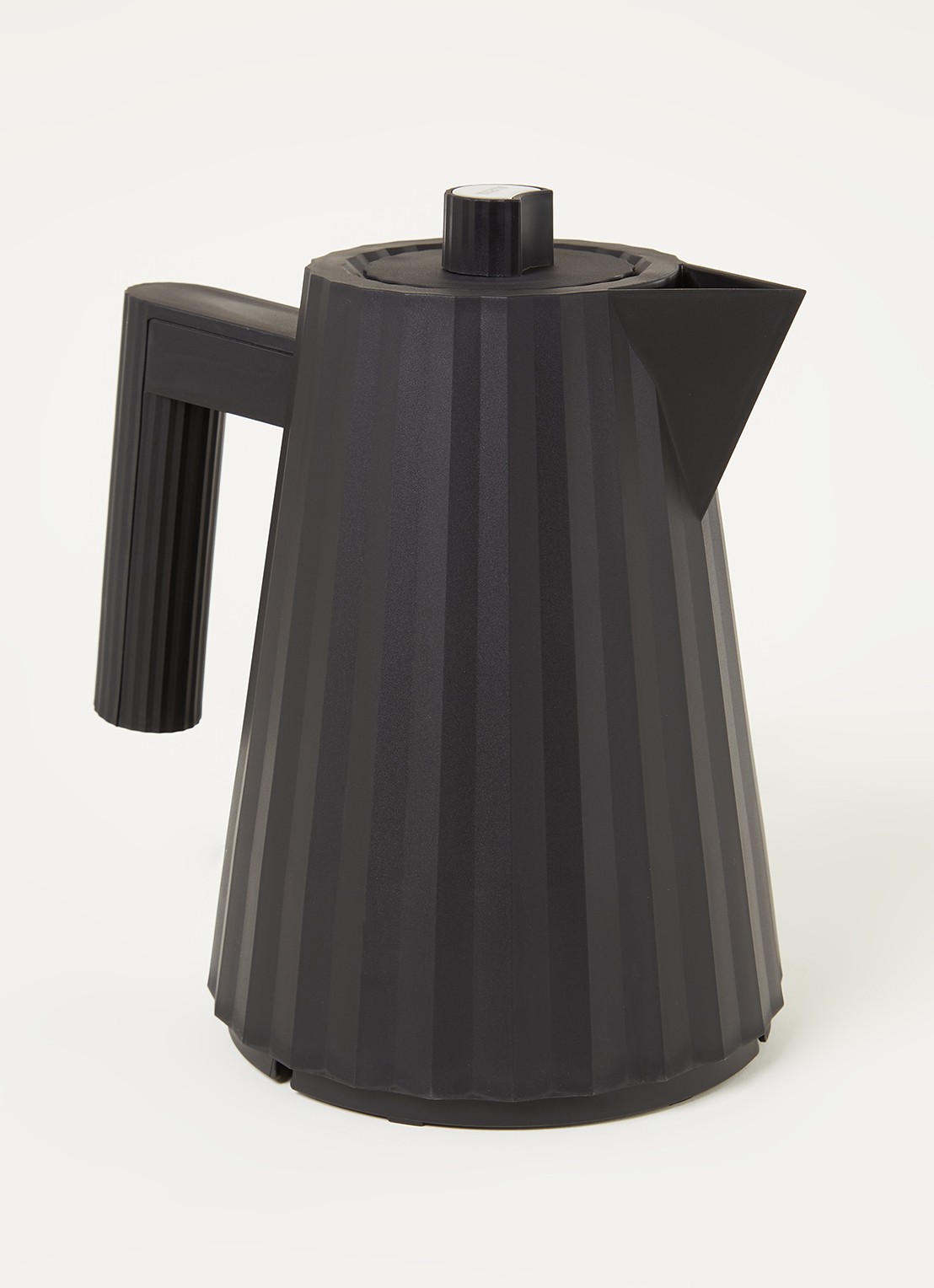 Alessi Plissé waterkoker 1 liter - voorkant 3 zwart
