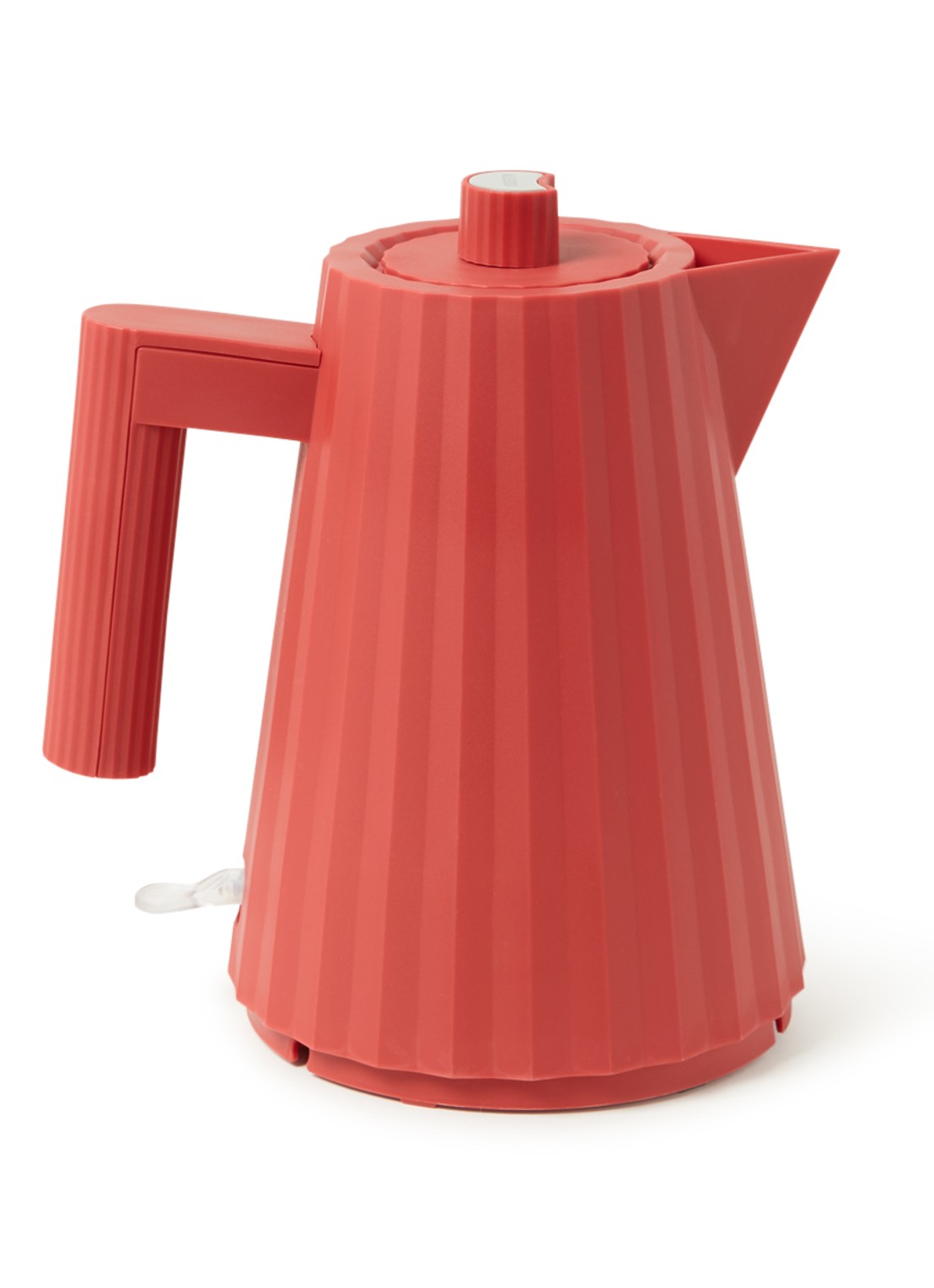 Alessi Plissé waterkoker 1 liter - voorkant 3 steenrood