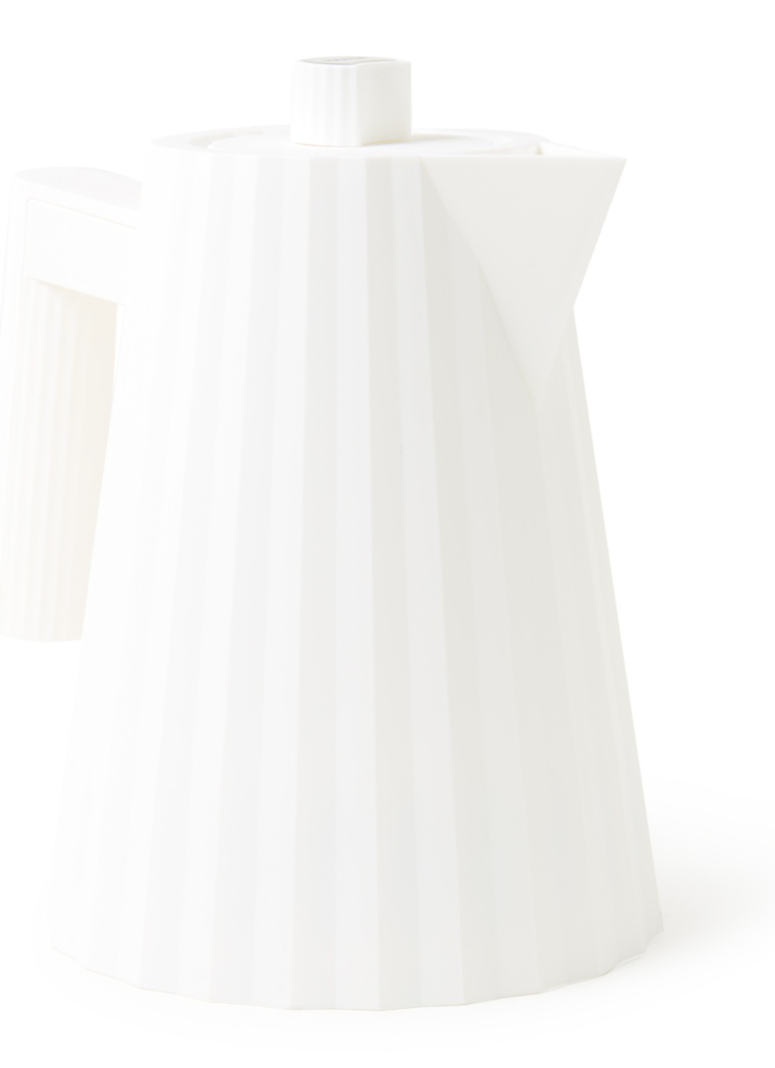 Alessi Plissé waterkoker 1 liter - voorkant wit