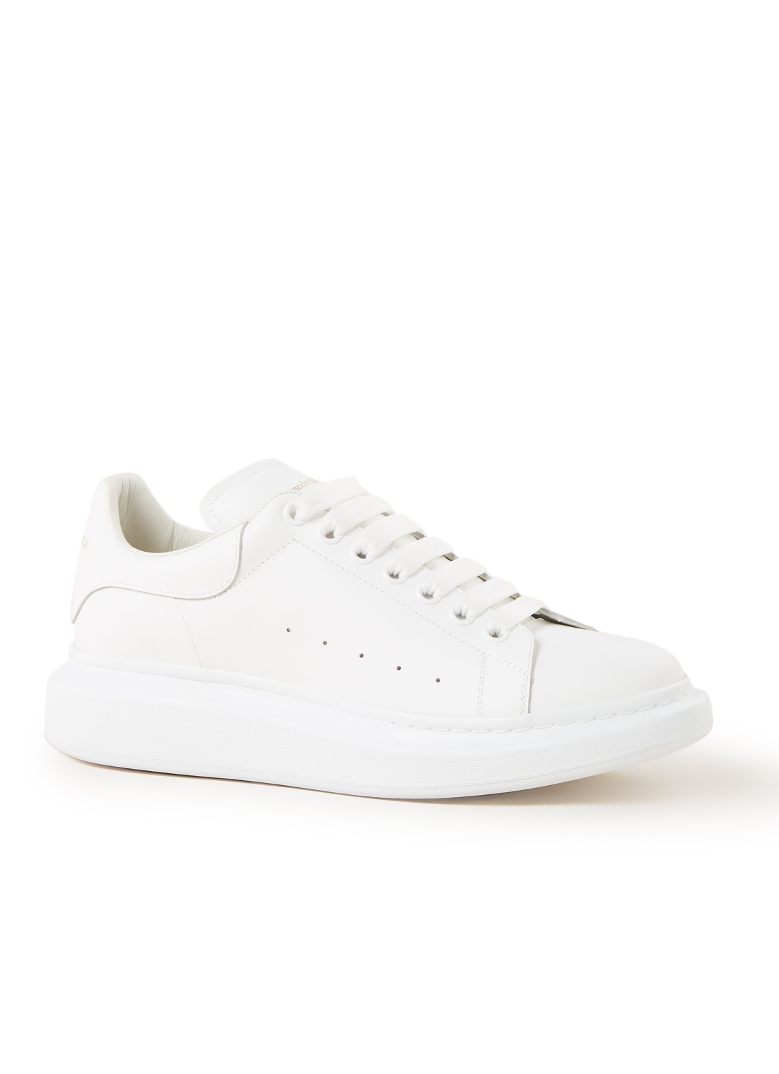 Alexander McQueen Oversized sneaker van kalfsleer - voorkant 5 wit