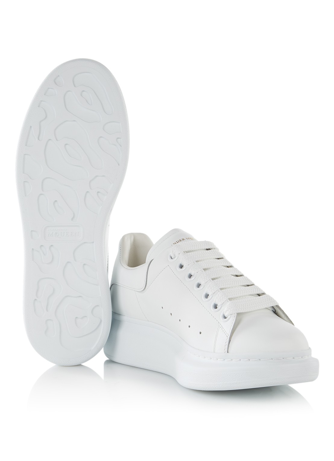 Alexander McQueen Oversized sneaker van kalfsleer - detail 3 wit