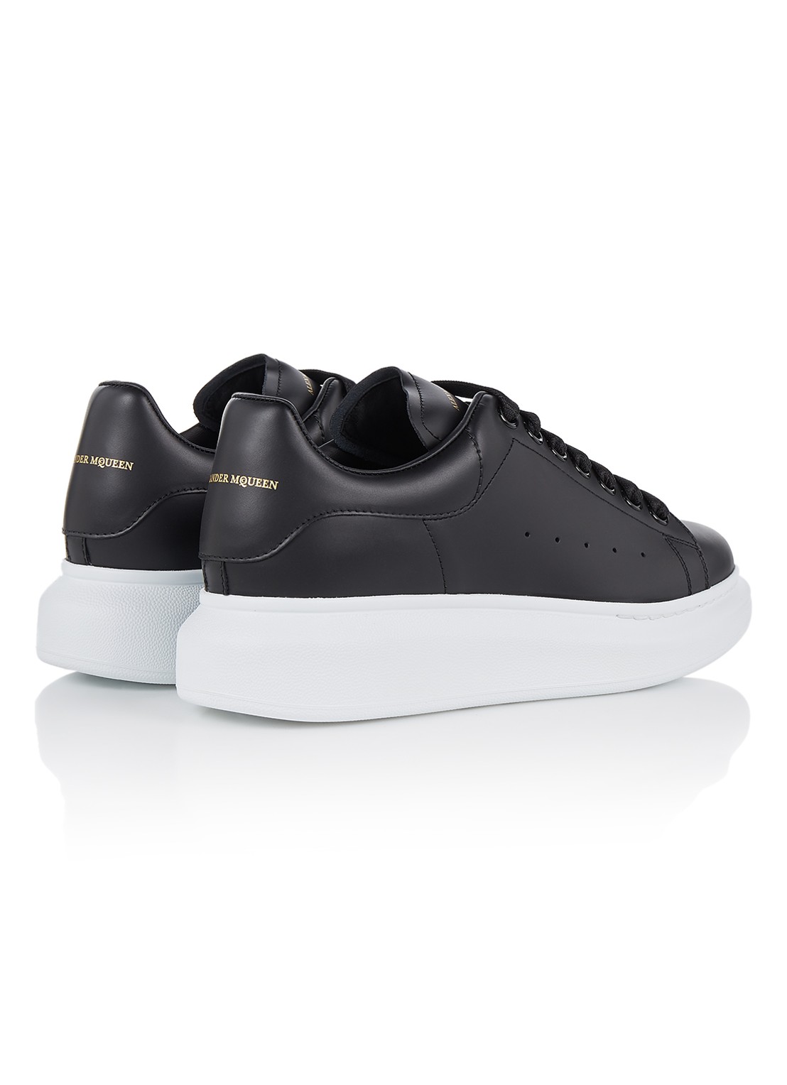 Alexander McQueen Oversized sneaker van kalfsleer - detail 2 zwart