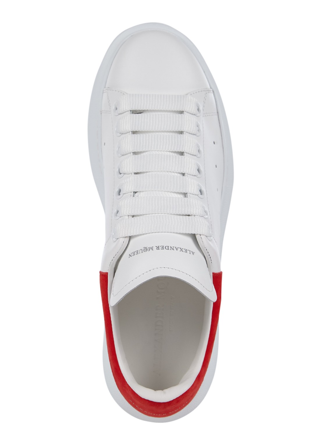 Alexander McQueen Oversized sneaker van kalfsleer - detail 3 wit