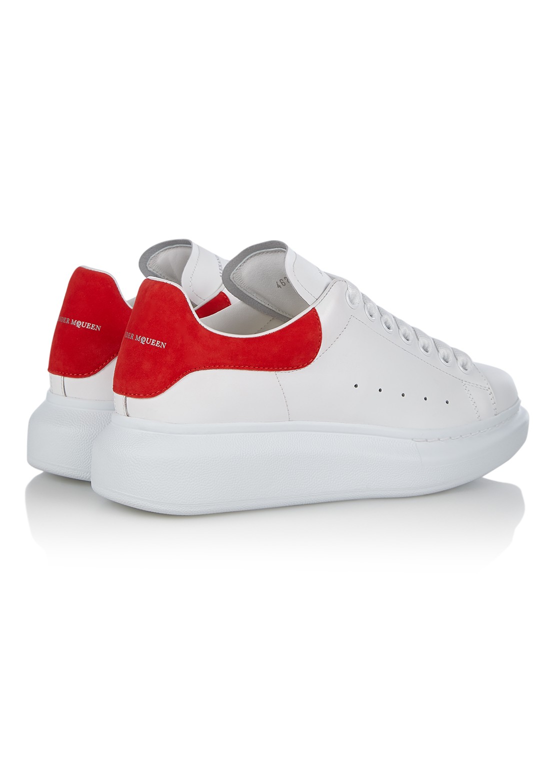 Alexander McQueen Oversized sneaker van kalfsleer - detail 4 wit