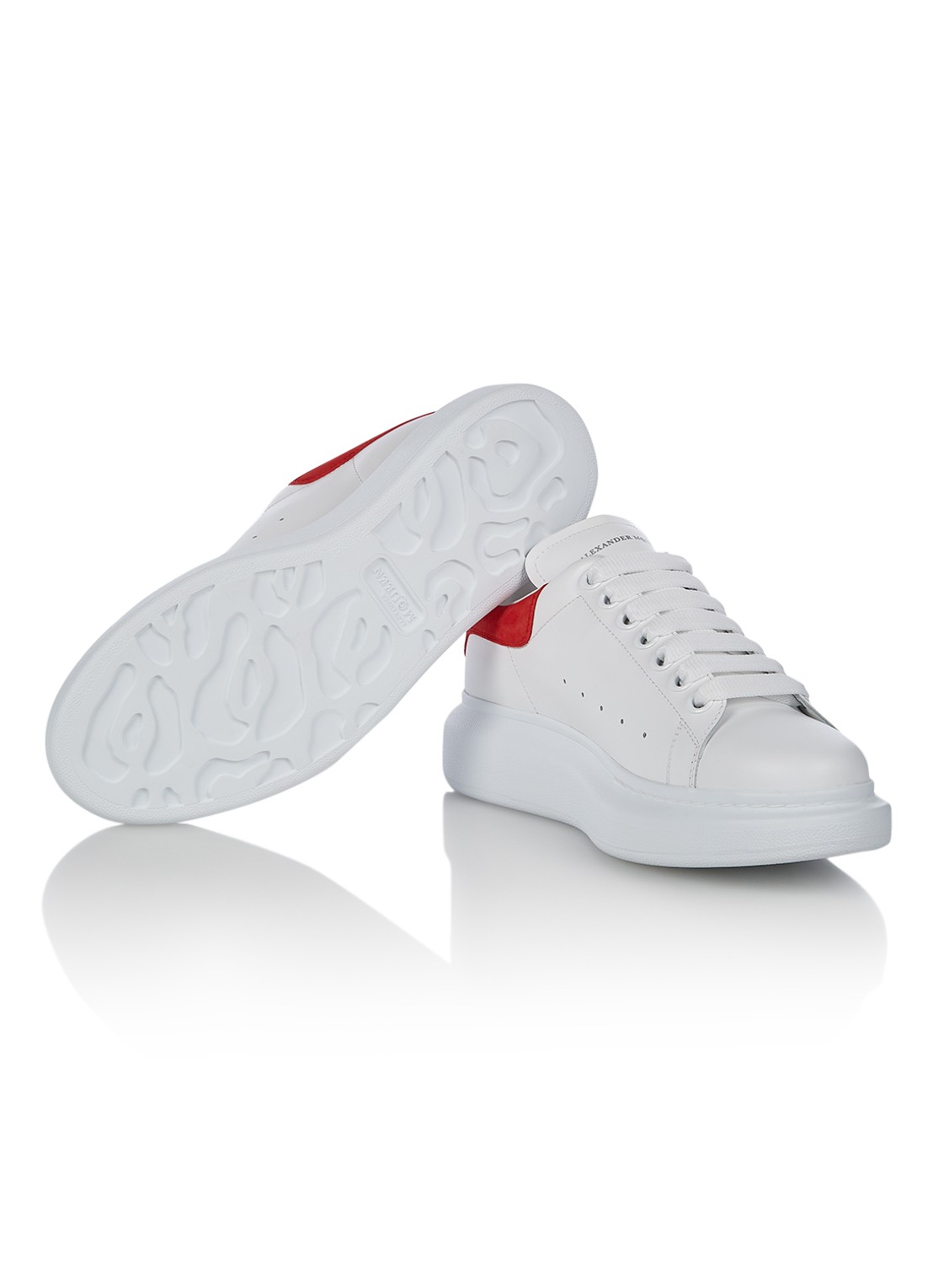 Alexander McQueen Oversized sneaker van kalfsleer - detail 5 wit