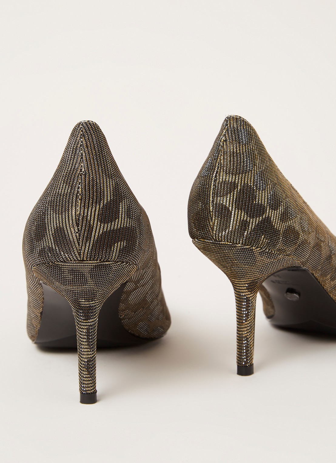 Alexander pump met luipaarddessin  - detail 3 goud
