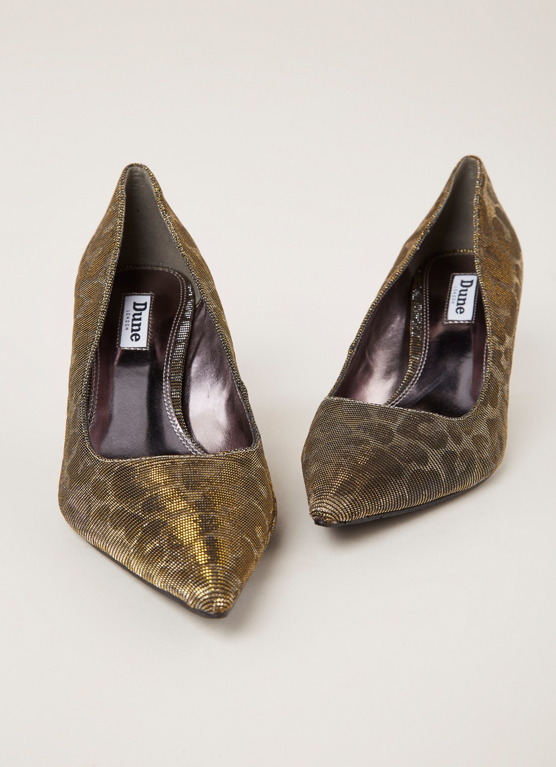 Alexander pump met luipaarddessin  - detail 4 goud