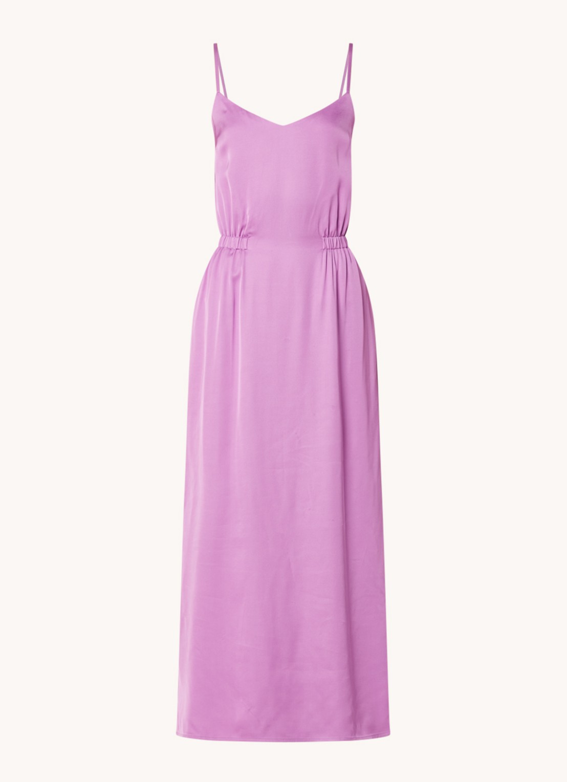 Aligne Francesca maxi jurk met rugdecolleté en stretch - voorkant 3 lila