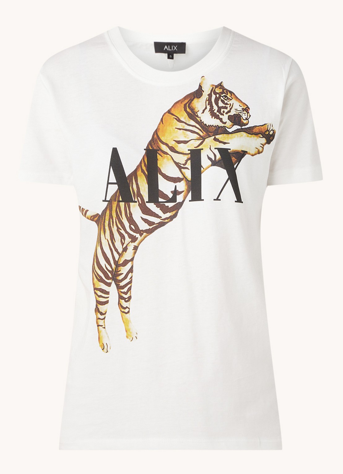 Alix The Label T-shirt met logoprint - voorkant wit