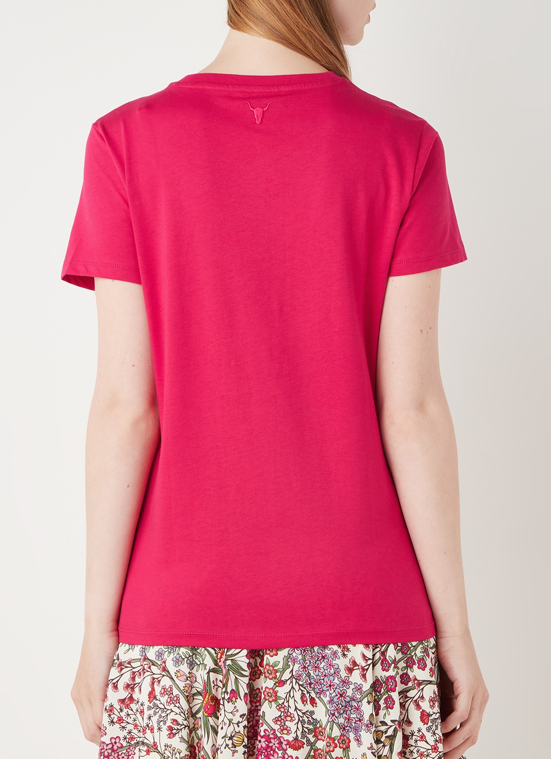 Alix The Label T-shirt met logoprint - achterkant 2 donkerroze