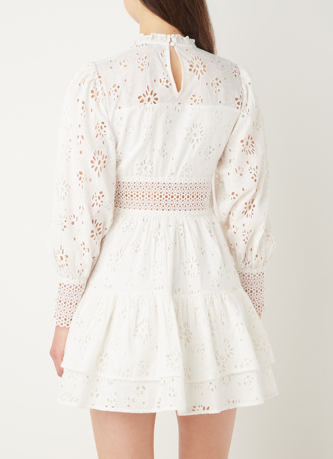 ALLSAINTS Annasia mini tuniekjurk van broderie - achterkant 3 wit