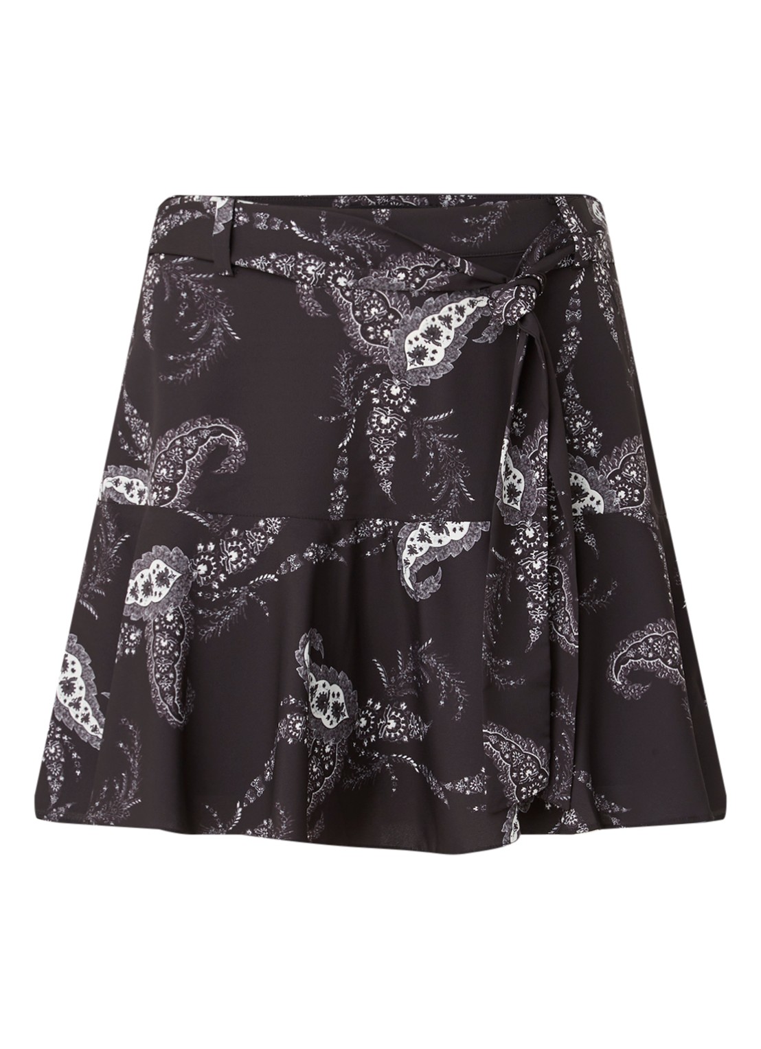 ALLSAINTS FRIDA KASHMIR SKIRT (WS081T) - voorkant zwart