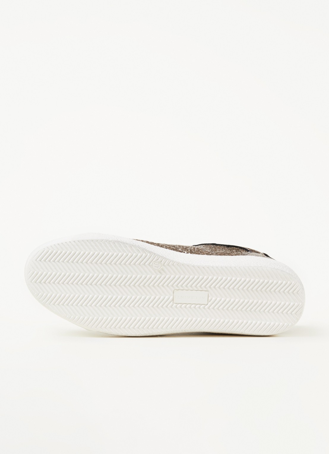 ALLSAINTS Sheer shimmer sneaker met metallic finish - detail 4 goud