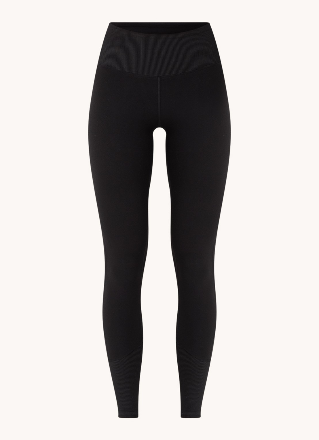 Alo Yoga High waist trainingslegging met logo - voorkant 3 zwart