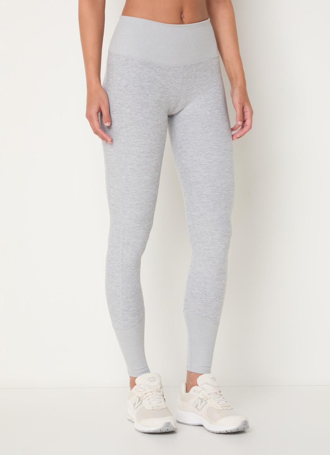 Alo Yoga High waist trainingslegging met logo - detail lichtgrijs