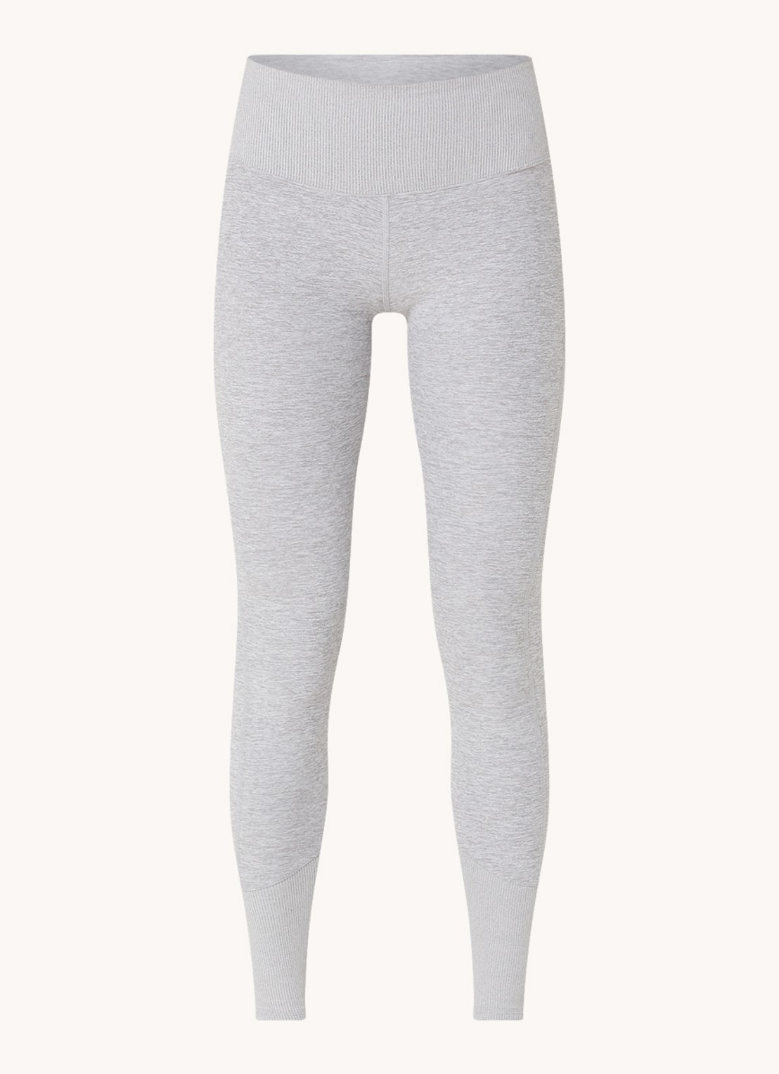 Alo Yoga High waist trainingslegging met logo - voorkant 4 lichtgrijs