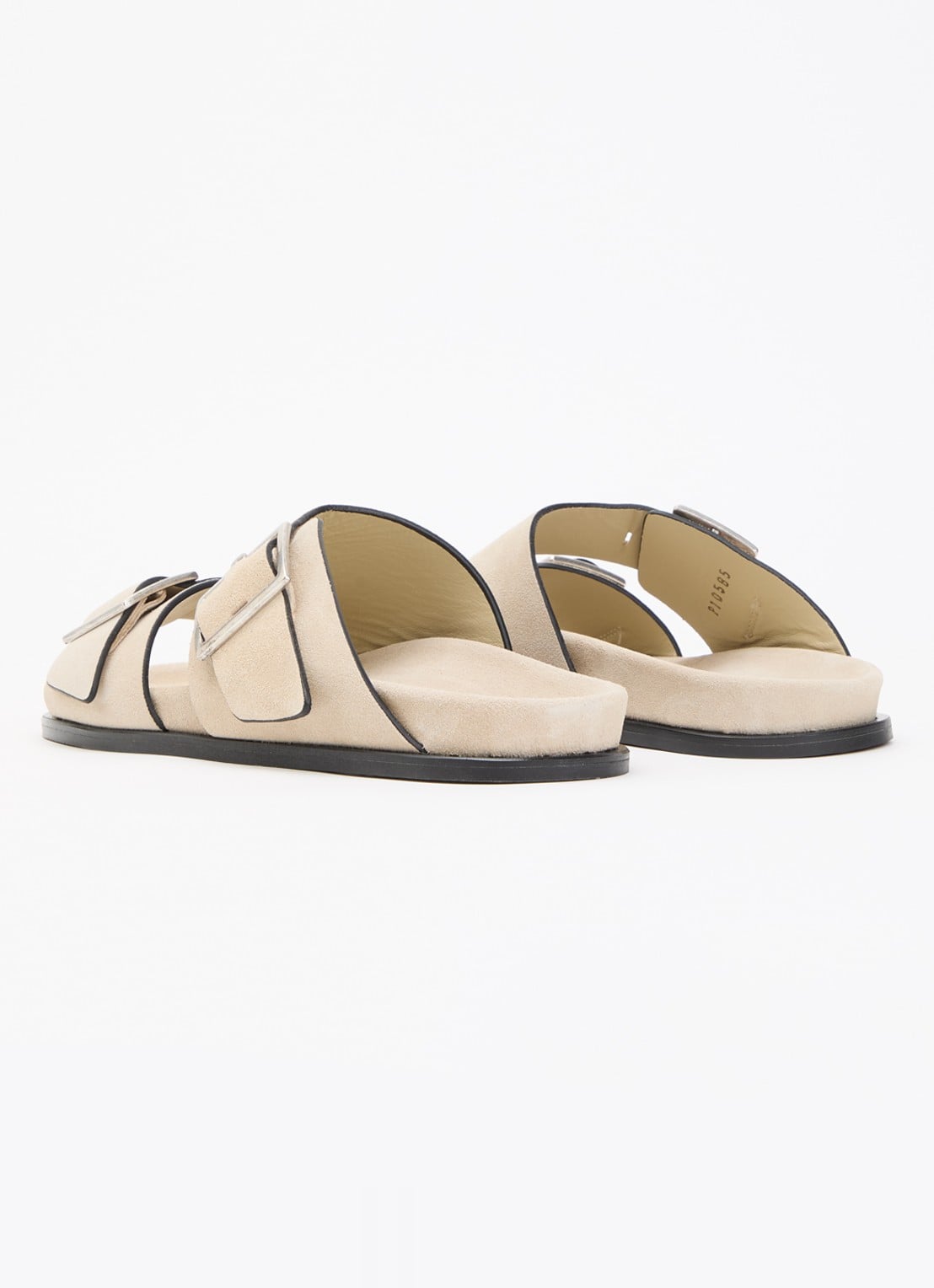 ALOHAS Alba slipper van suède - achterkant 2 beige