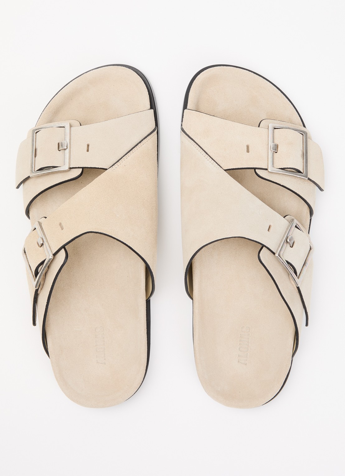 ALOHAS Alba slipper van suède - detail 4 beige