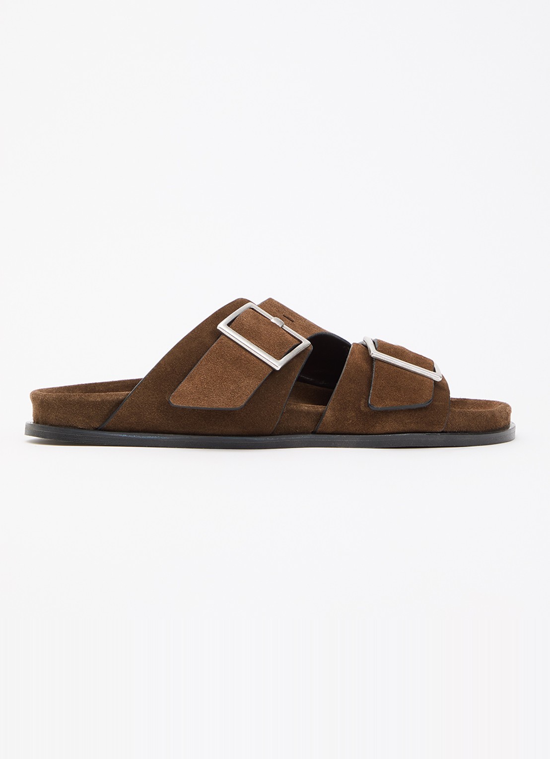 ALOHAS Alba slipper van suède - voorkant 5 bruin