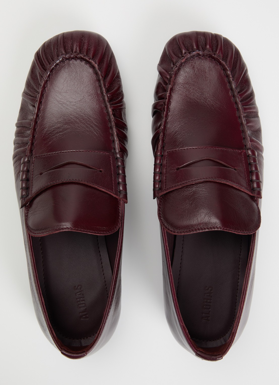 ALOHAS Aven loafer van leer - detail 2 bordeauxrood