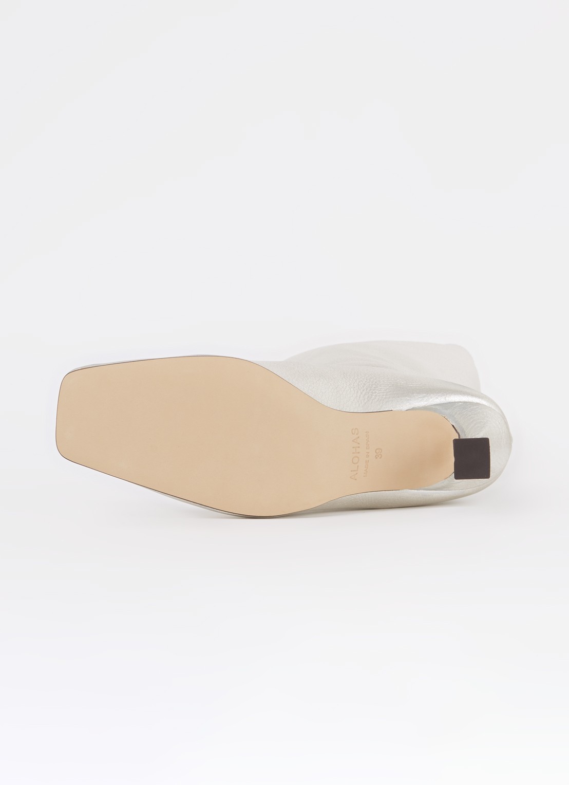 ALOHAS Billy Shimmer laarzen van leer met metallic finish - detail 4 zilver
