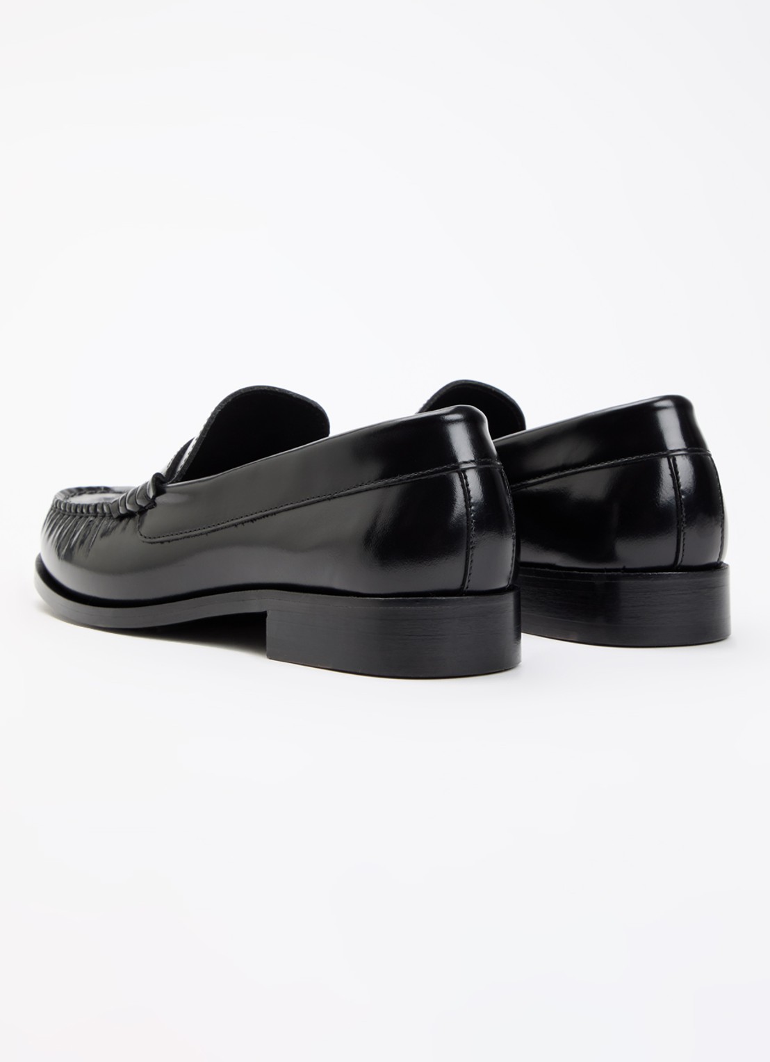 ALOHAS Rivet loafer van leer - achterkant 5 zwart
