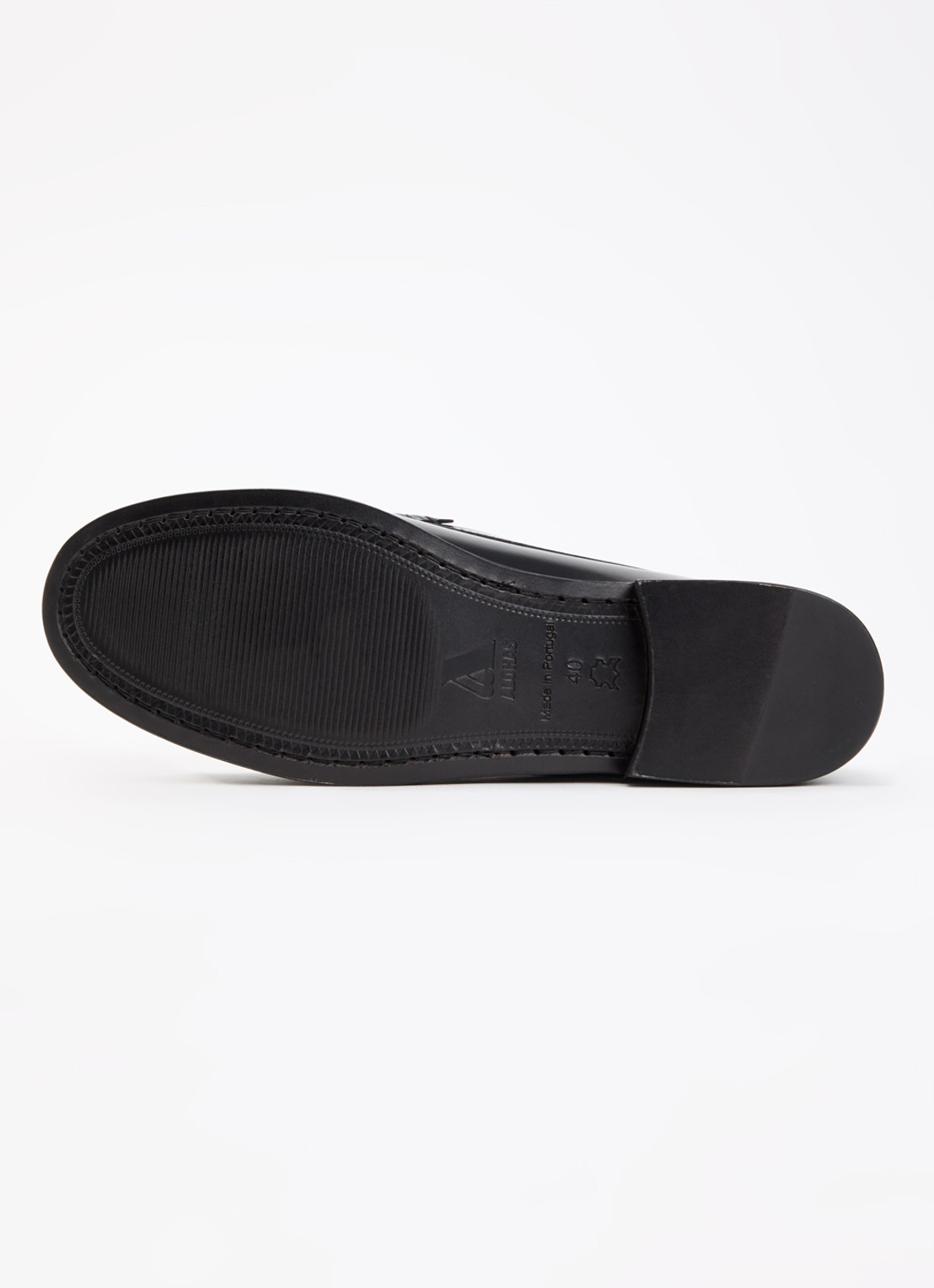 ALOHAS Rivet loafer van leer - detail 4 zwart