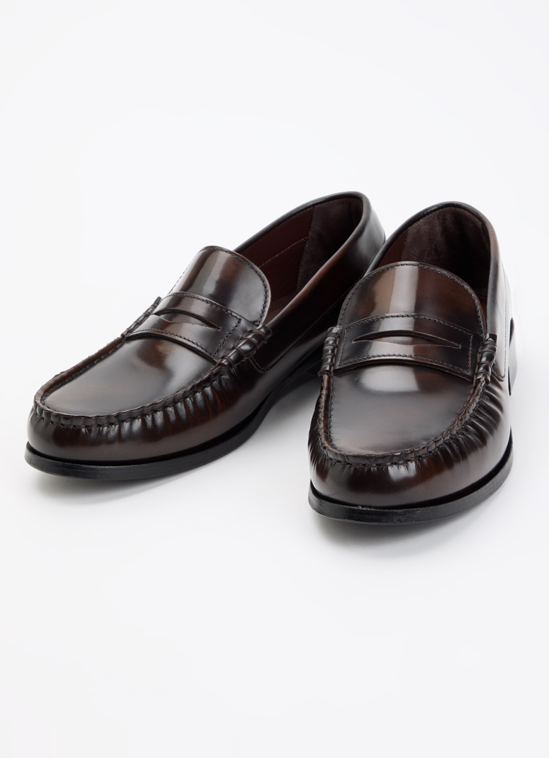 ALOHAS Rivet loafer van leer - detail 3 donkerbruin