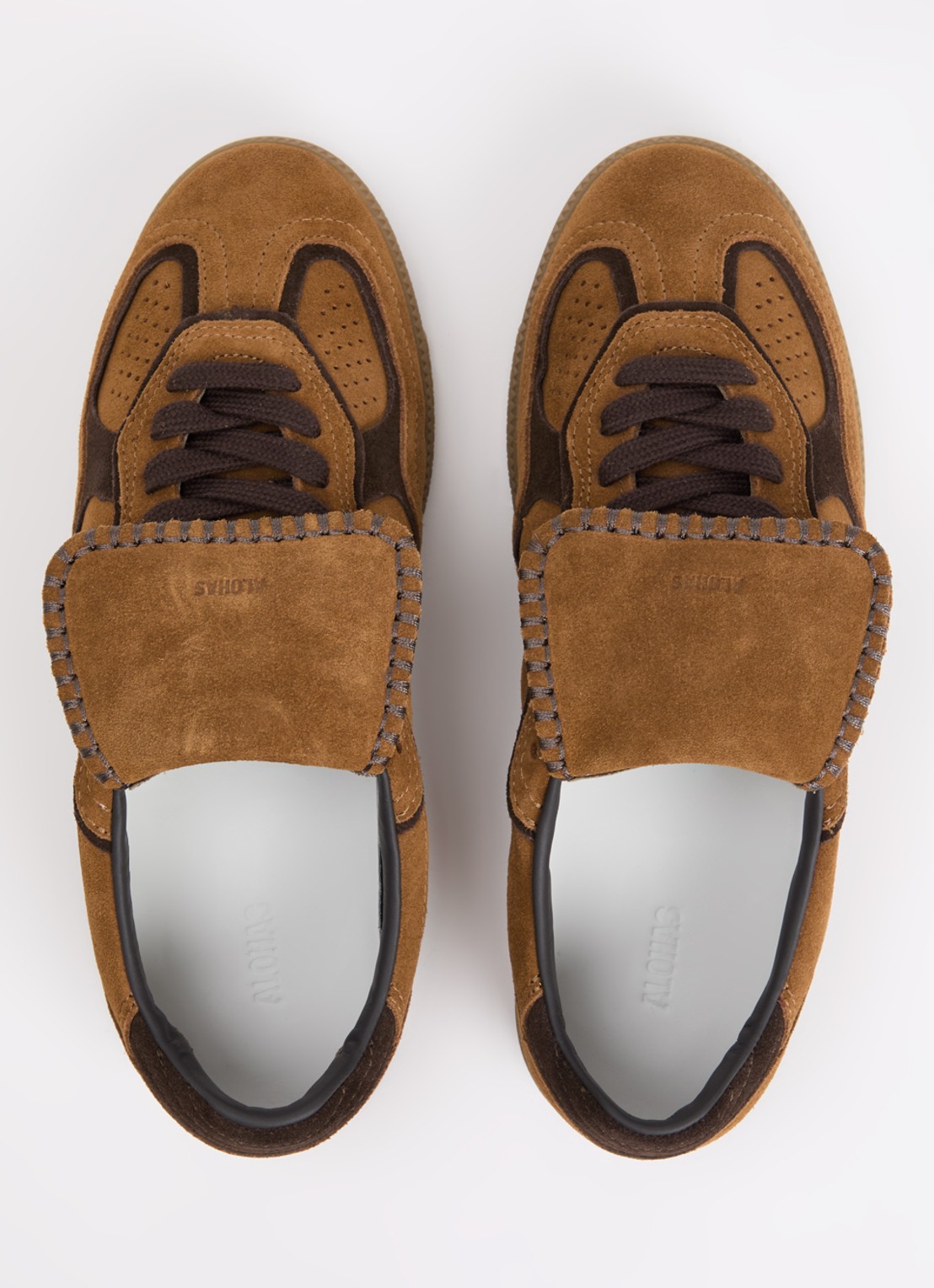 ALOHAS Tb.490 Club sneaker van suède - detail 3 cognac
