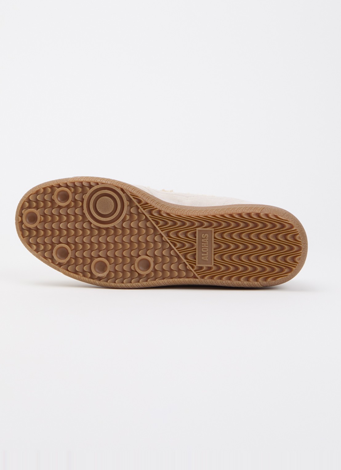 ALOHAS Tb.490 Crochet sneaker van suède met broderie - detail 5 creme