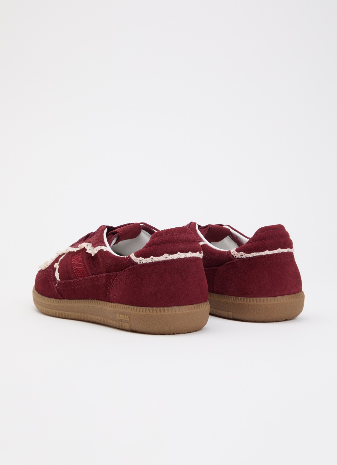 ALOHAS Tb.490 Crochet sneaker van suède - achterkant bordeauxrood