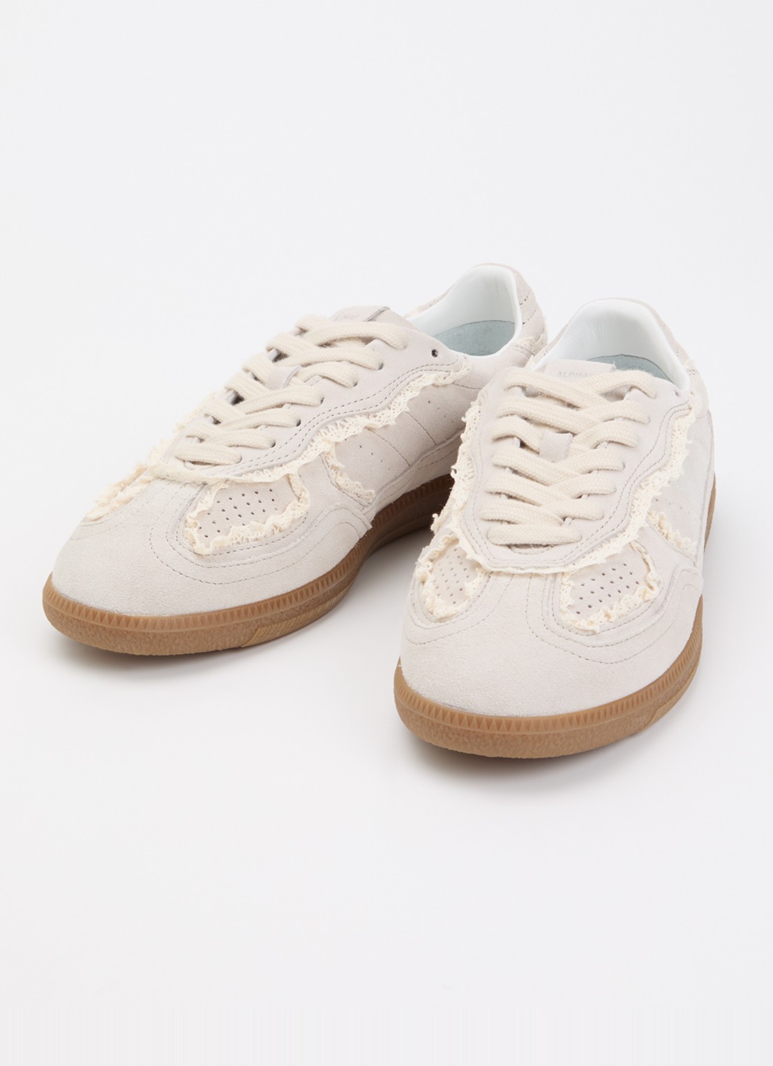 ALOHAS Tb.490 Crochet sneaker van suède - detail 3 creme