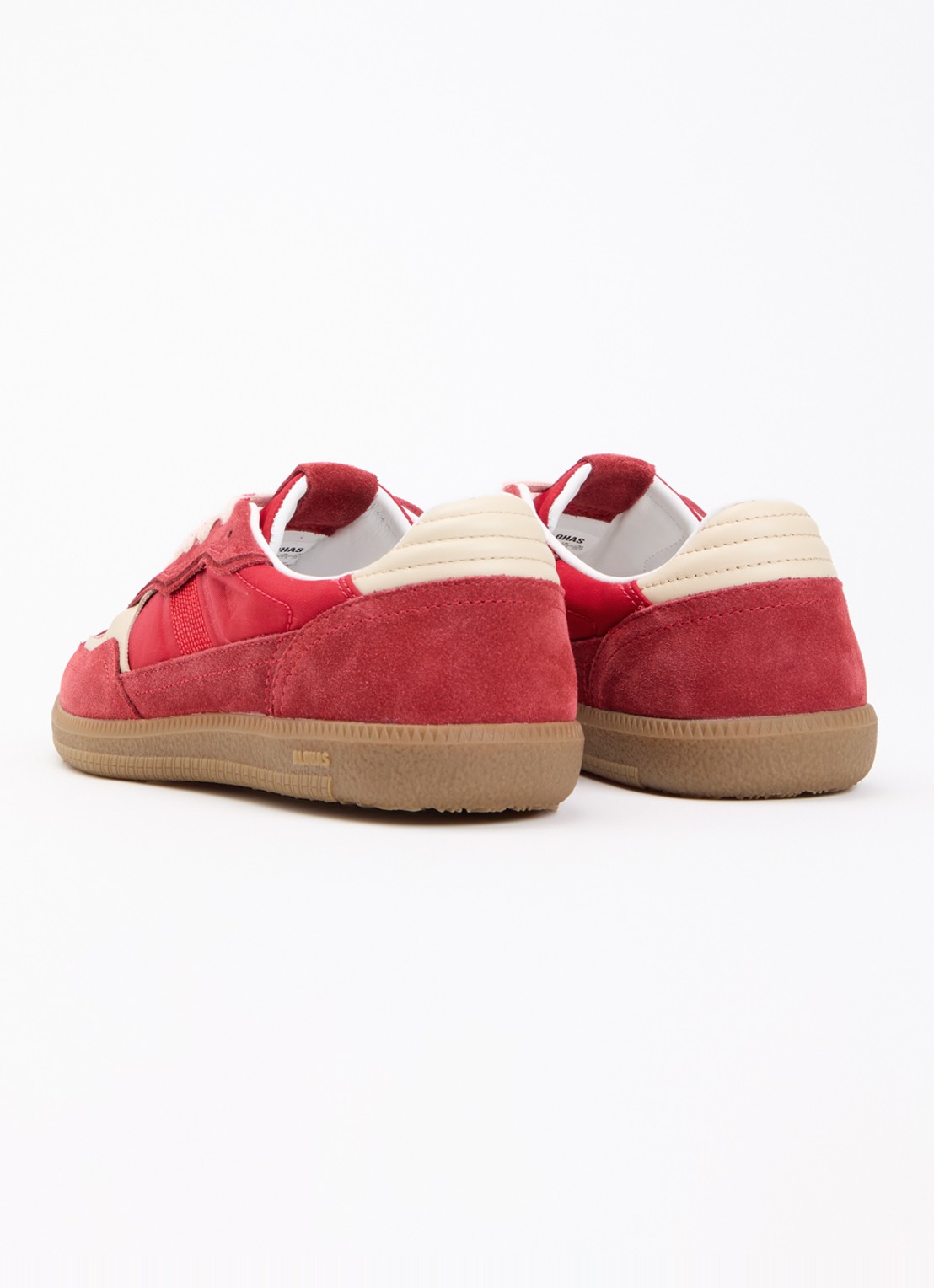 ALOHAS Tb.490 Rife sneaker van suède met leren details - achterkant rood