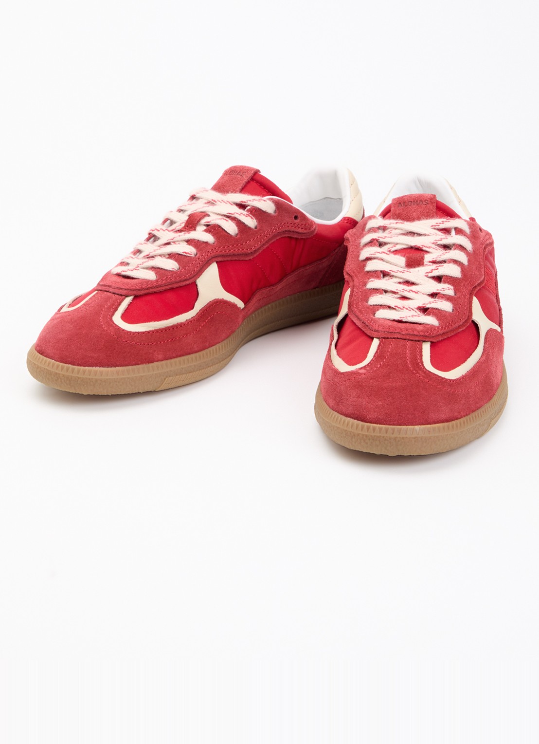 ALOHAS Tb.490 Rife sneaker van suède met leren details - detail 2 rood