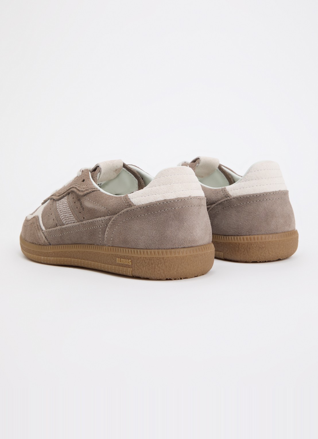 ALOHAS Tb.490 Rife sneaker van suède - achterkant 4 taupe