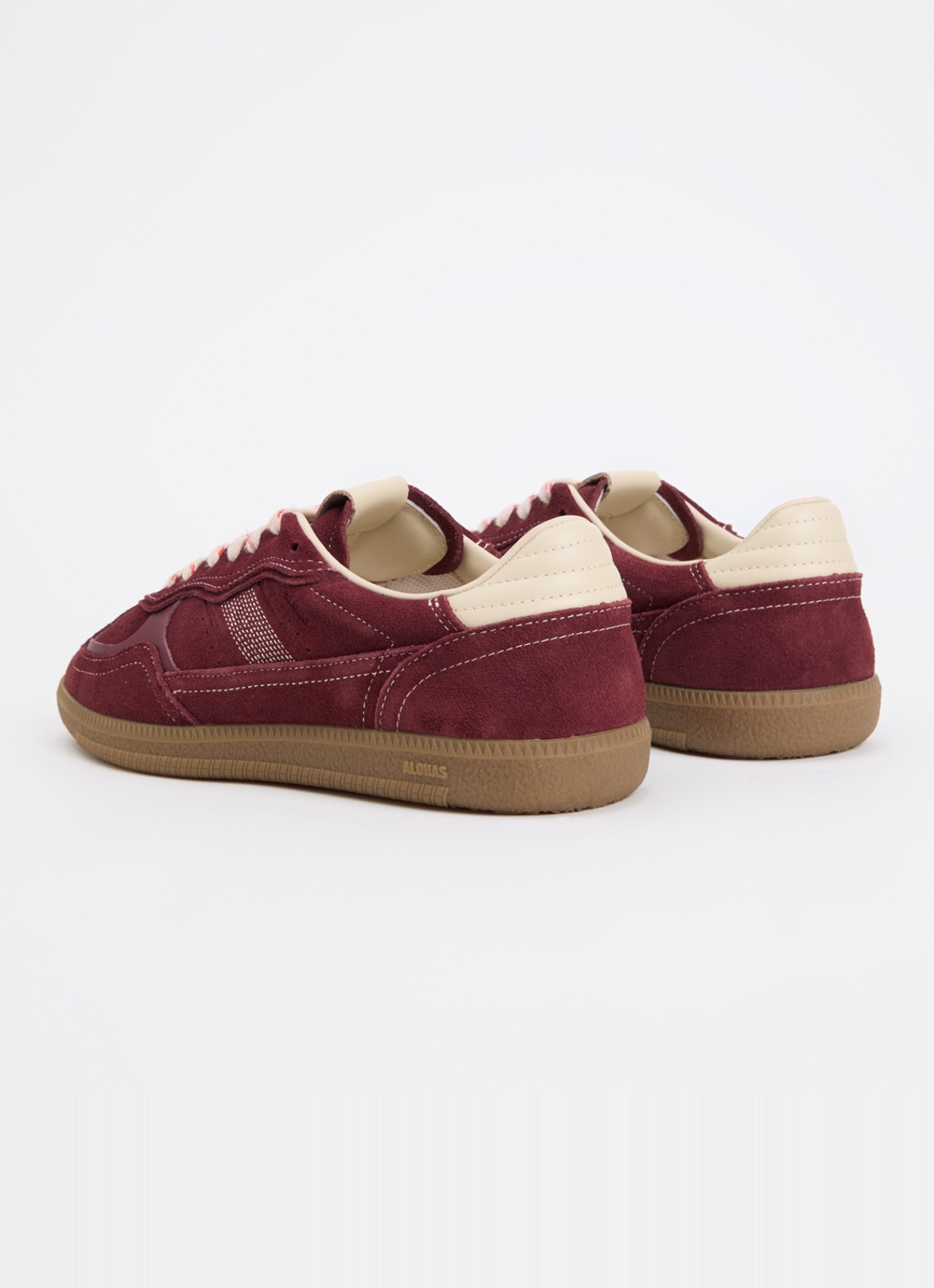 ALOHAS Tb.490 Rife sneaker van suède - achterkant bordeauxrood