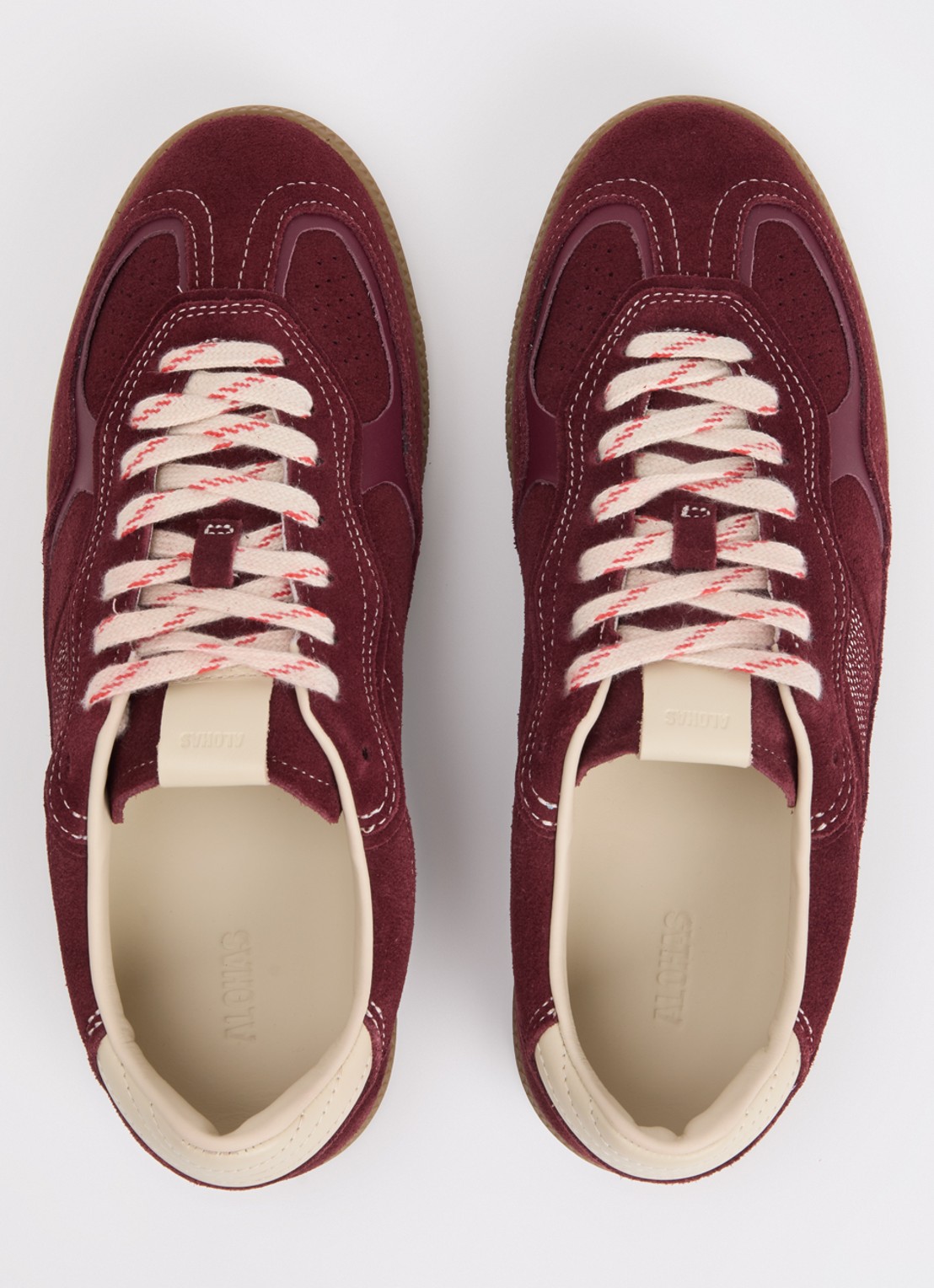 ALOHAS Tb.490 Rife sneaker van suède - detail 3 bordeauxrood