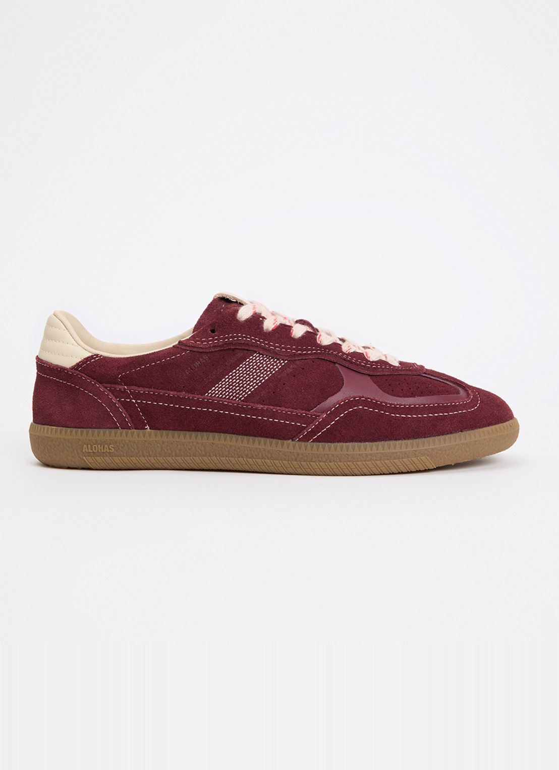 ALOHAS Tb.490 Rife sneaker van suède - voorkant 5 bordeauxrood