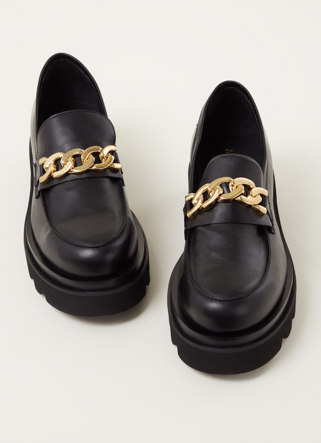 ALOHAS Track Total loafer van leer - detail zwart