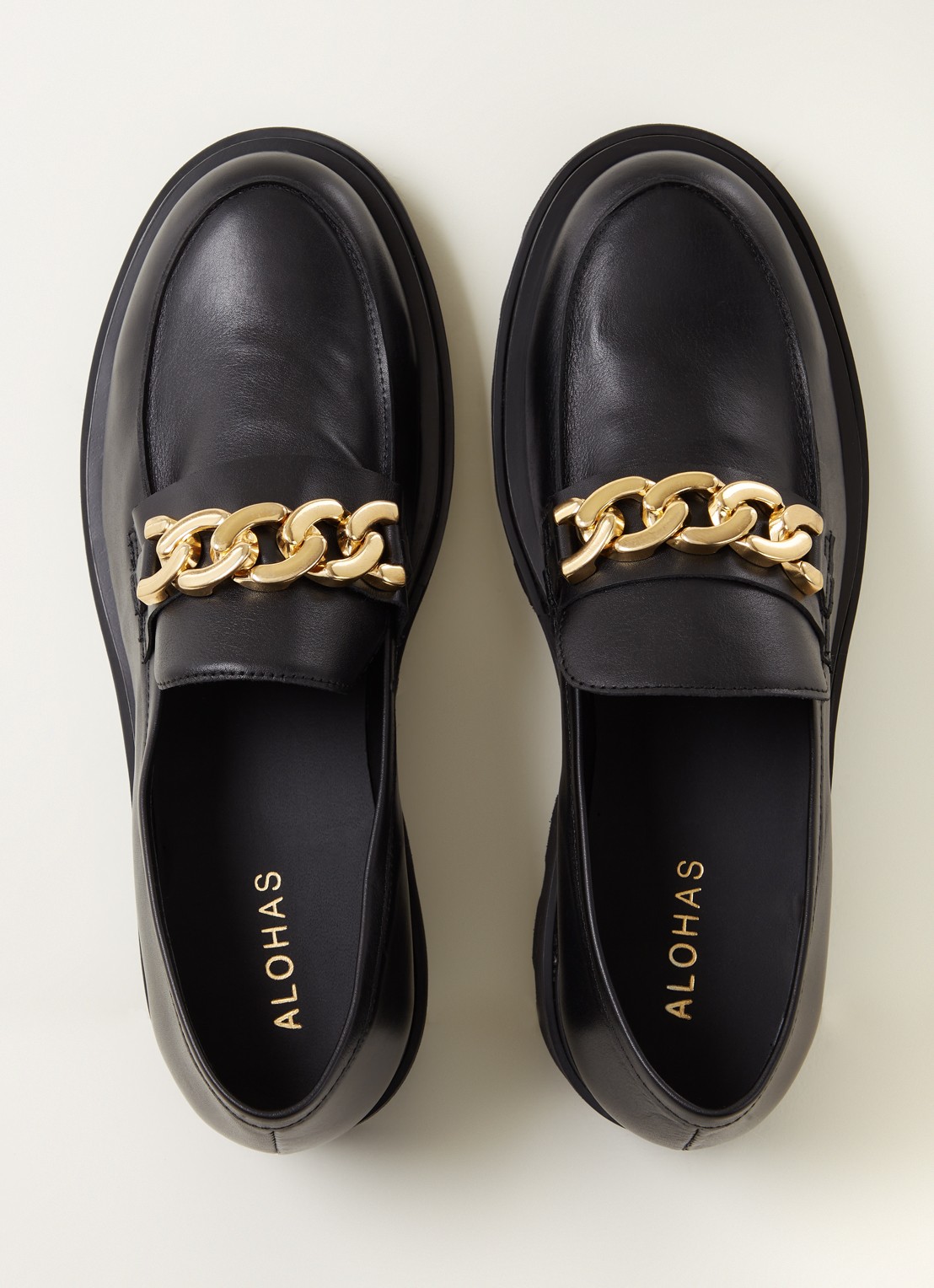 ALOHAS Track Total loafer van leer - detail 3 zwart