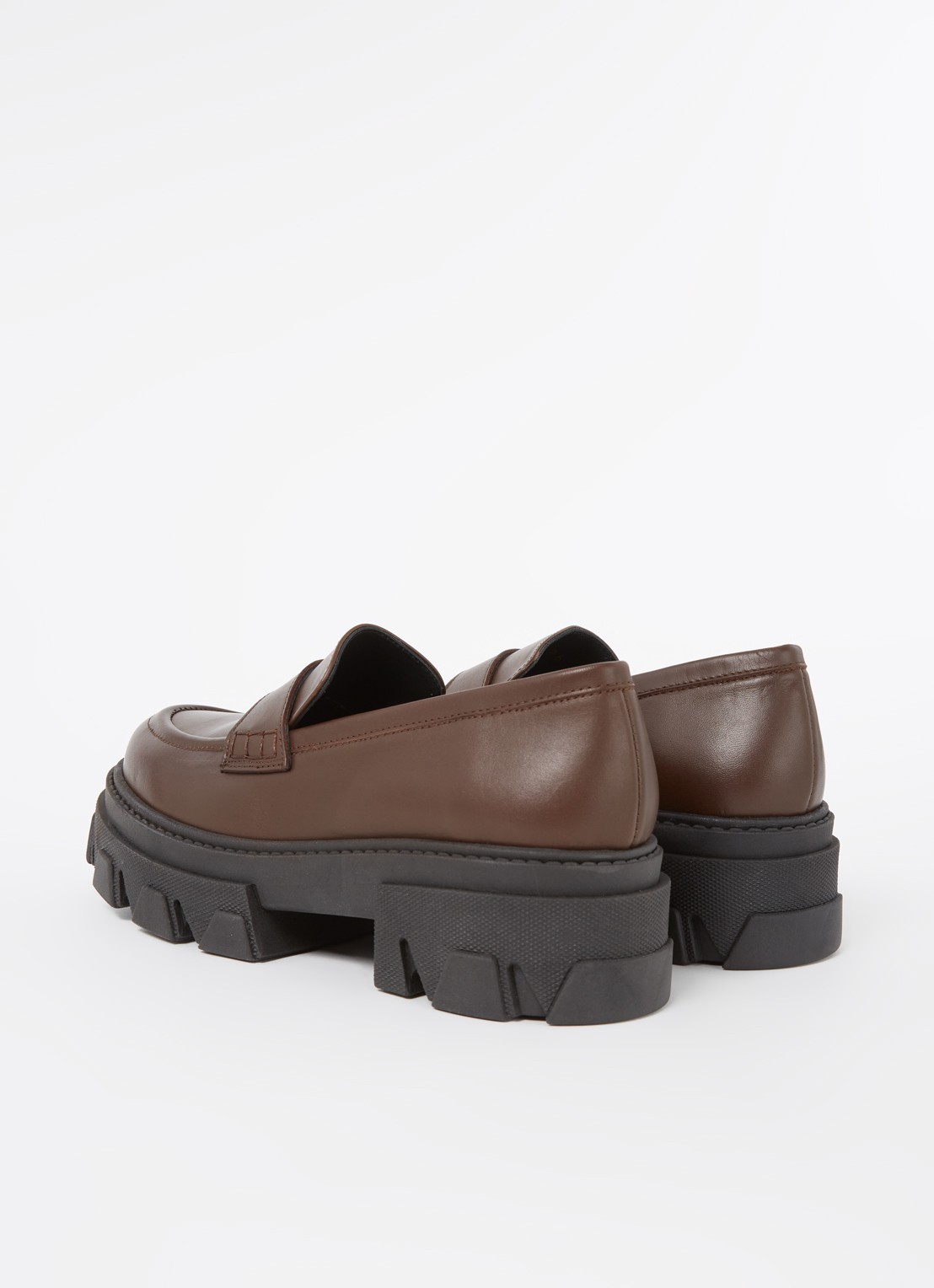 ALOHAS Trailblazer Chunky loafer van leer - detail 2 donkerbruin