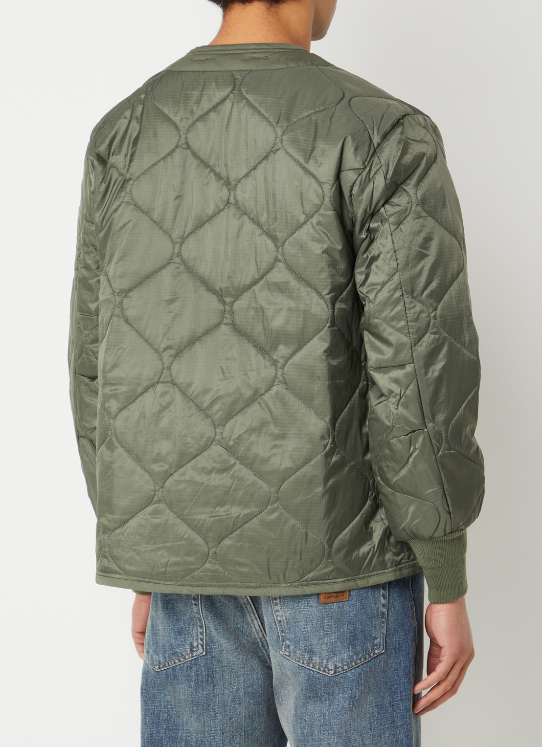 Alpha Industries ALS Liner Heritage gewatteerd jack met opgestikte zakken - achterkant legergroen