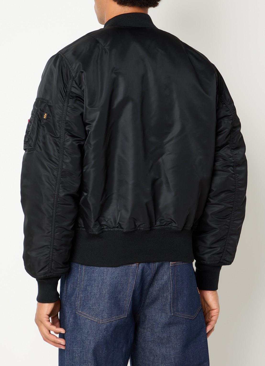 Alpha Industries MA-1 Heritage reversible gewatteerd bomberjack met klepzakken - achterkant 2 zwart