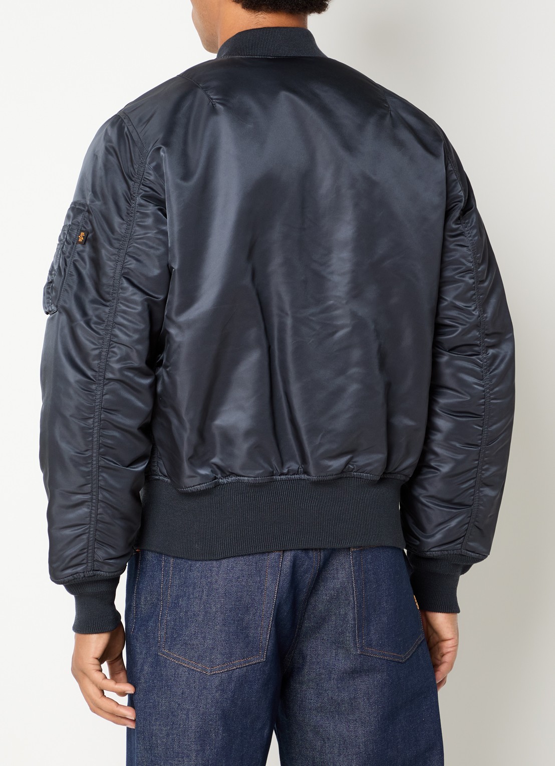 Alpha Industries MA-1 Heritage reversible gewatteerd bomberjack met klepzakken - achterkant 5 antraciet